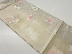 引箔抽象模様織出し名古屋帯